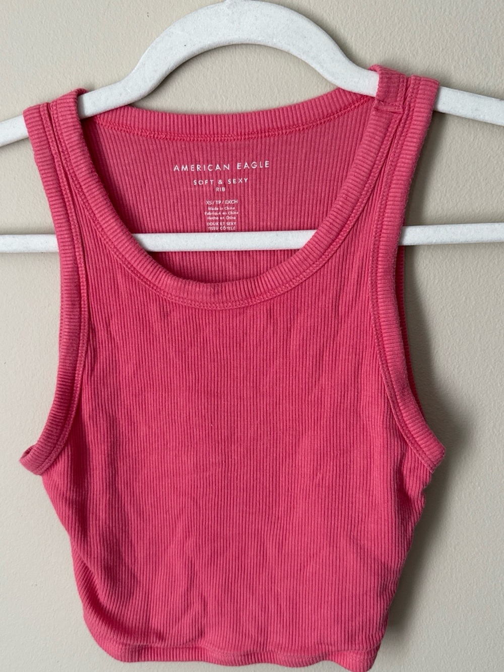 American Eagle Outfitters Hot Pink Ribbed Tank